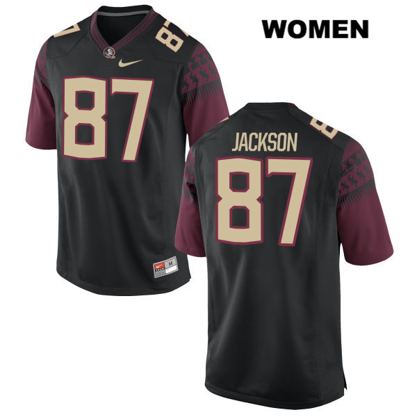 Women's NCAA Nike Florida State Seminoles #87 Jared Jackson College Black Stitched Authentic Football Jersey IGK6269BC